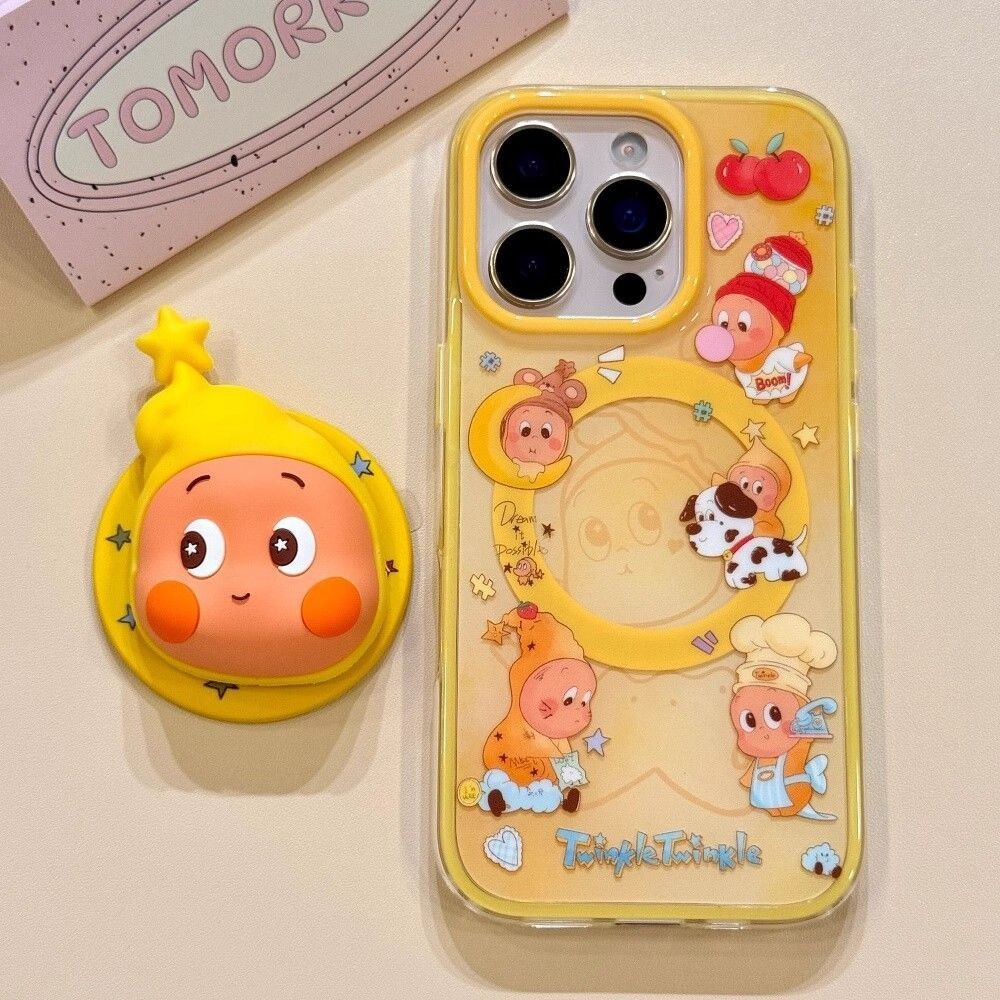 สามมิติ Starman วงเล็บแม่เหล็กเคสโทรศัพท์เหมาะสําหรับ iPhone17 16 15 14 13 11 12Promax 11Promax 12Pro 14plus 15Promax 1CMP