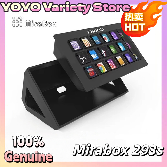 COD Mirabox 293s Streamdeck Visual Mini Keyboard 15 ปุ่ม LCD Desktop Controller, เหมาะสําหรับ Win/Ma