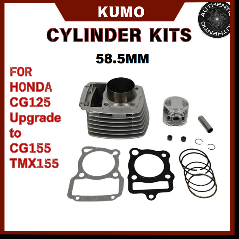 รถจักรยานยนต์ 58.5 มม.125cc ใหญ่ 155cc สําหรับ Honda CG125 อัพเกรด CG155 TMX155 TMX155 15 มม.มอเตอร์