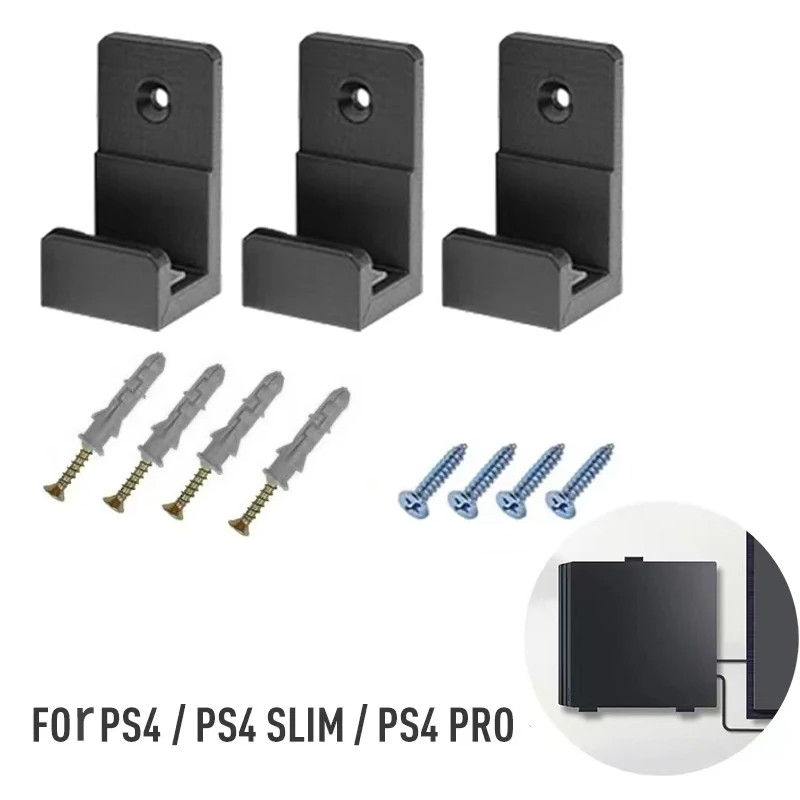 Wall Mount Kit Holder Bracket สําหรับ PlayStation 4 Host Rack Hook สําหรับ PS4 คอนโซลขาตั้งสําหรับ PS4 Pro/Slim อุปกรณ์เสริม
