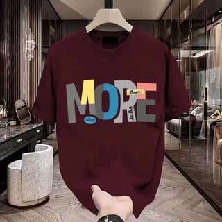 Basi💥เสื้อยืด oversize unisex สตรีทแฟชั่น โคตรนุ่ม เสื้อ cotton 100% ไม่หดตัวลาย เสื้อไม่ยับ ลาย "MORE"