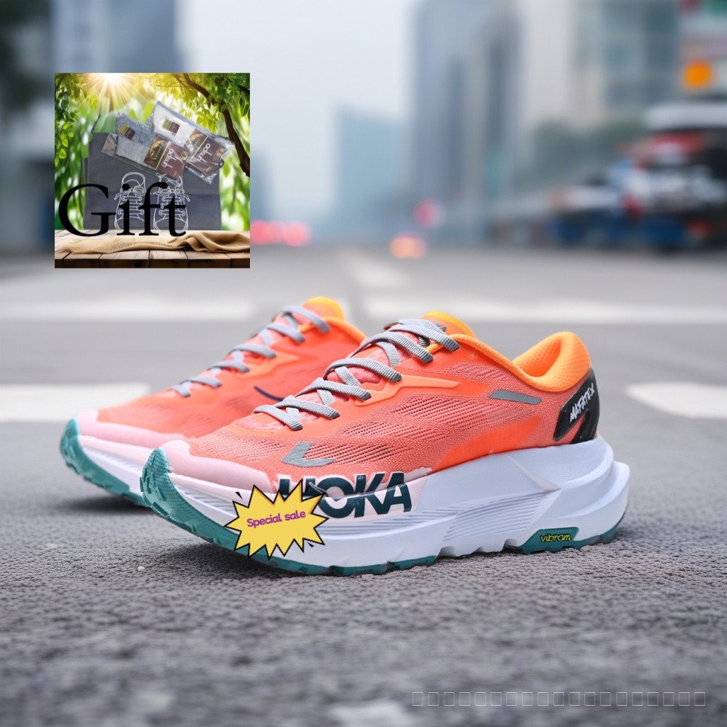 Hoka MafateX รองเท้าวิ่งสำหรับทั้งชายและหญิง สไตล์ดี มีความสบาย สีเหลือง