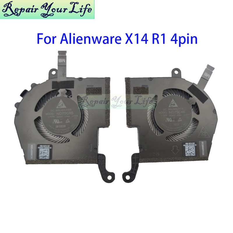 แล็ปท็อป CPU GPU พัดลมสําหรับ DELL สําหรับ Alienware X14 R1 0HD5CJ 0XVCHN DC5V โน้ตบุ๊คหม้อน้ําระบาย