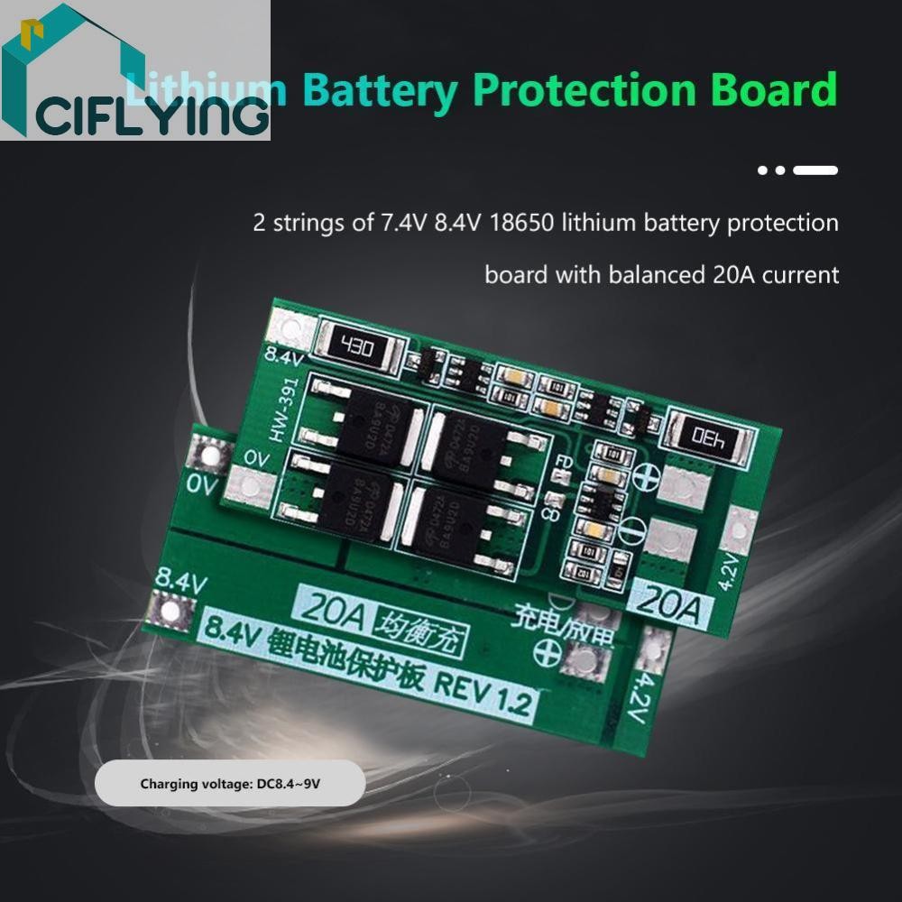 HW-391 2S 20A 7.4V 8.4V Li-ion แบตเตอรี่ป้องกัน BMS Board Module Balance [Ciflying.th]