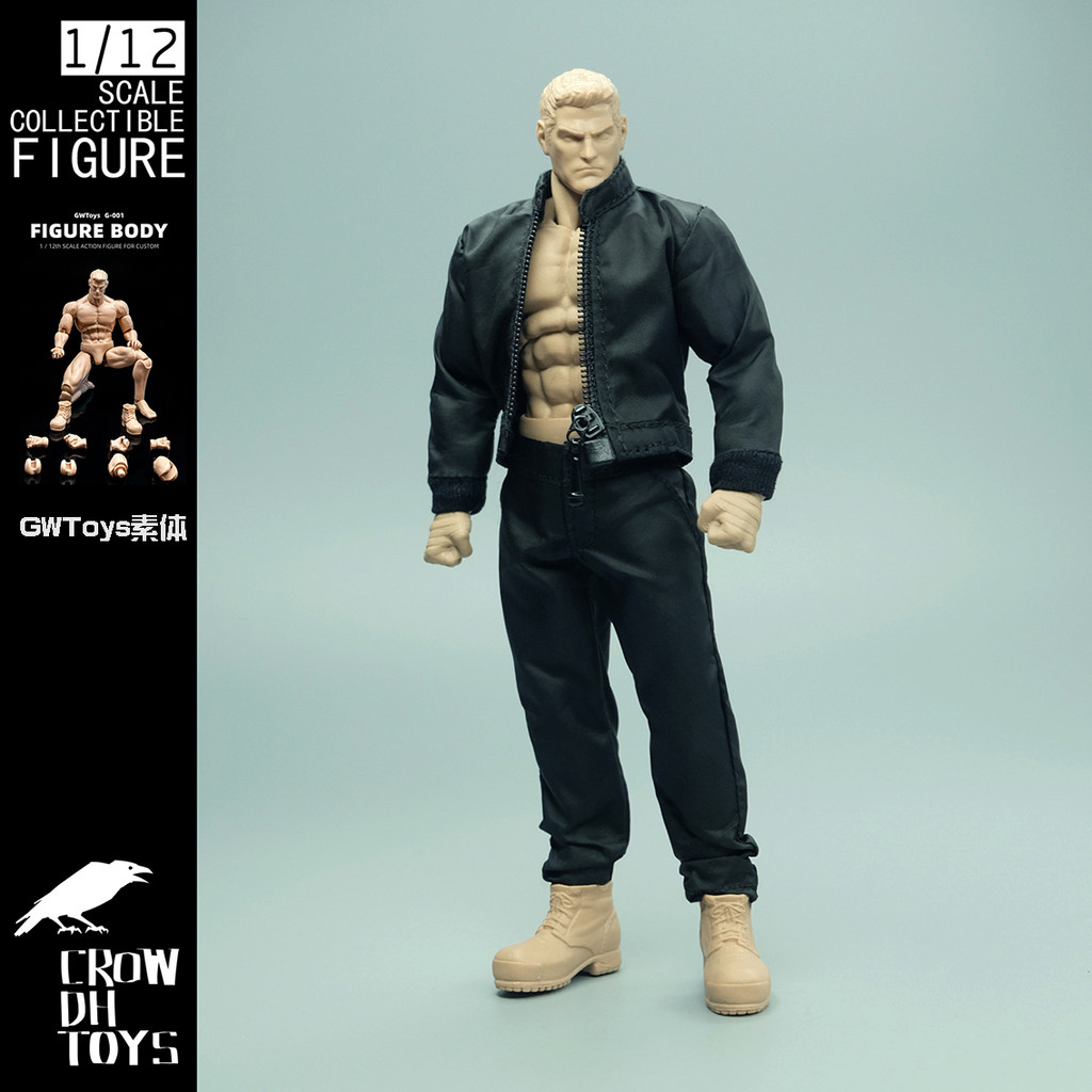 [คุณภาพสูง] พร้อมสต็อก 1/12 ทหาร 20 ซม. ตุ๊กตา GWToys Body VTOYS Muscle Body Wearable Jacket Jacket 