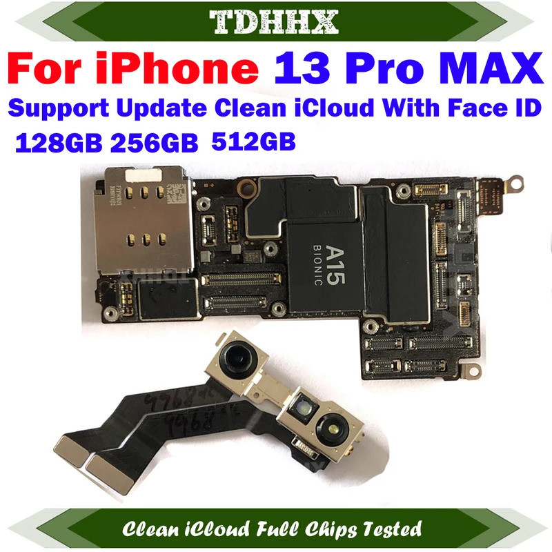 ทดสอบเมนบอร์ดของแท้สําหรับ iPhone 13 Pro Max 128g/256g ปลดล็อคเมนบอร์ดพร้อม ID Cleaned iCloud Fast S