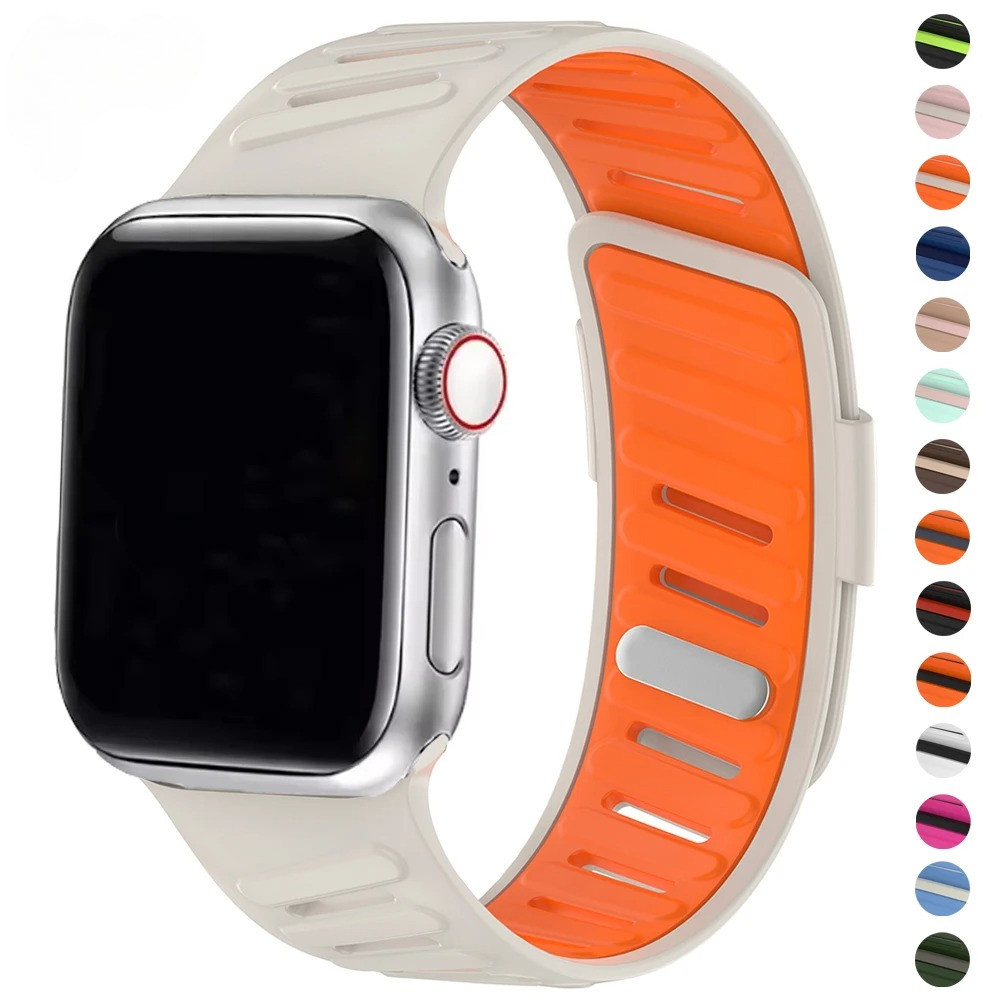 กีฬา Band สร้อยข้อมือซิลิโคน สําหรับ Apple Watch Ultra/3/2/1 49 มม. และ iWatch 11/10/9/8/7/6/SE/5 38/40/42/44/45/46 มม.