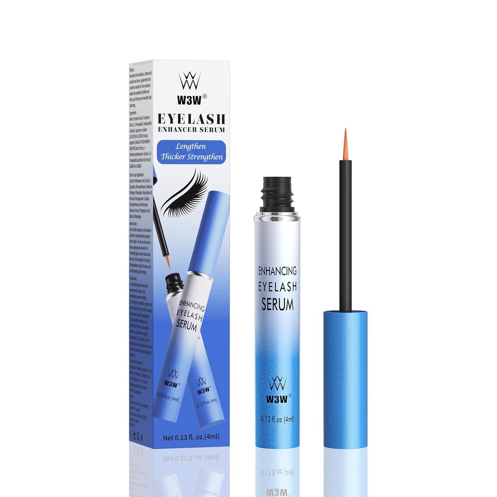 W3W Eyelash Growth Serum สําหรับขนตาหนา Stronger, Longer,Lash Serum เหมาะสําหรับ Lashes & Brows-4ml(