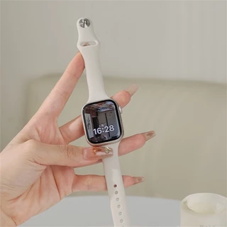 สายนาฬิกาซิลิโคนนิ่มบางสร้อยข้อมือสายนุ่ม for Apple Watch Iwatch Series 11 10 9 8 7 6 SE 3 2 44 40 46 42 49 45 41 38มม.
