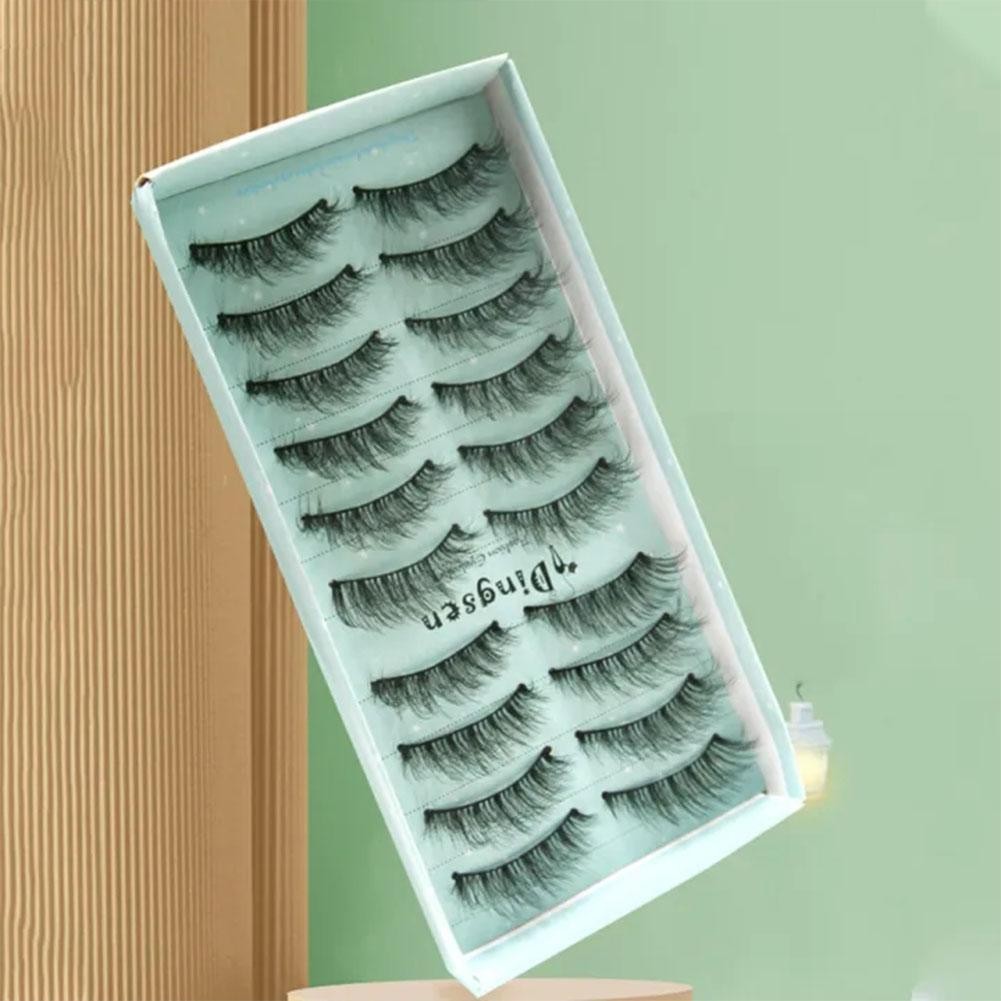 3d Faxu Mink Hair ขนตาปลอม Wispy Fluffy Lashes Extension O8k4