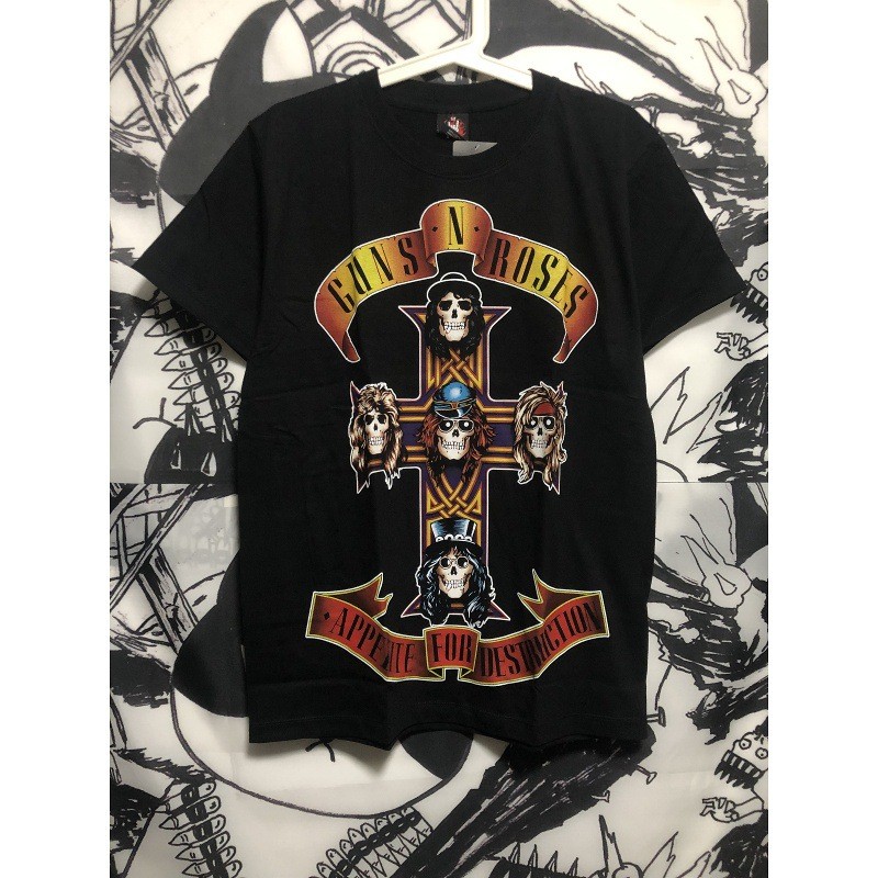 เสื้อยืดแขนสั้น Guns N' Roses สำหรับไทย ปี 2025 ใหม่