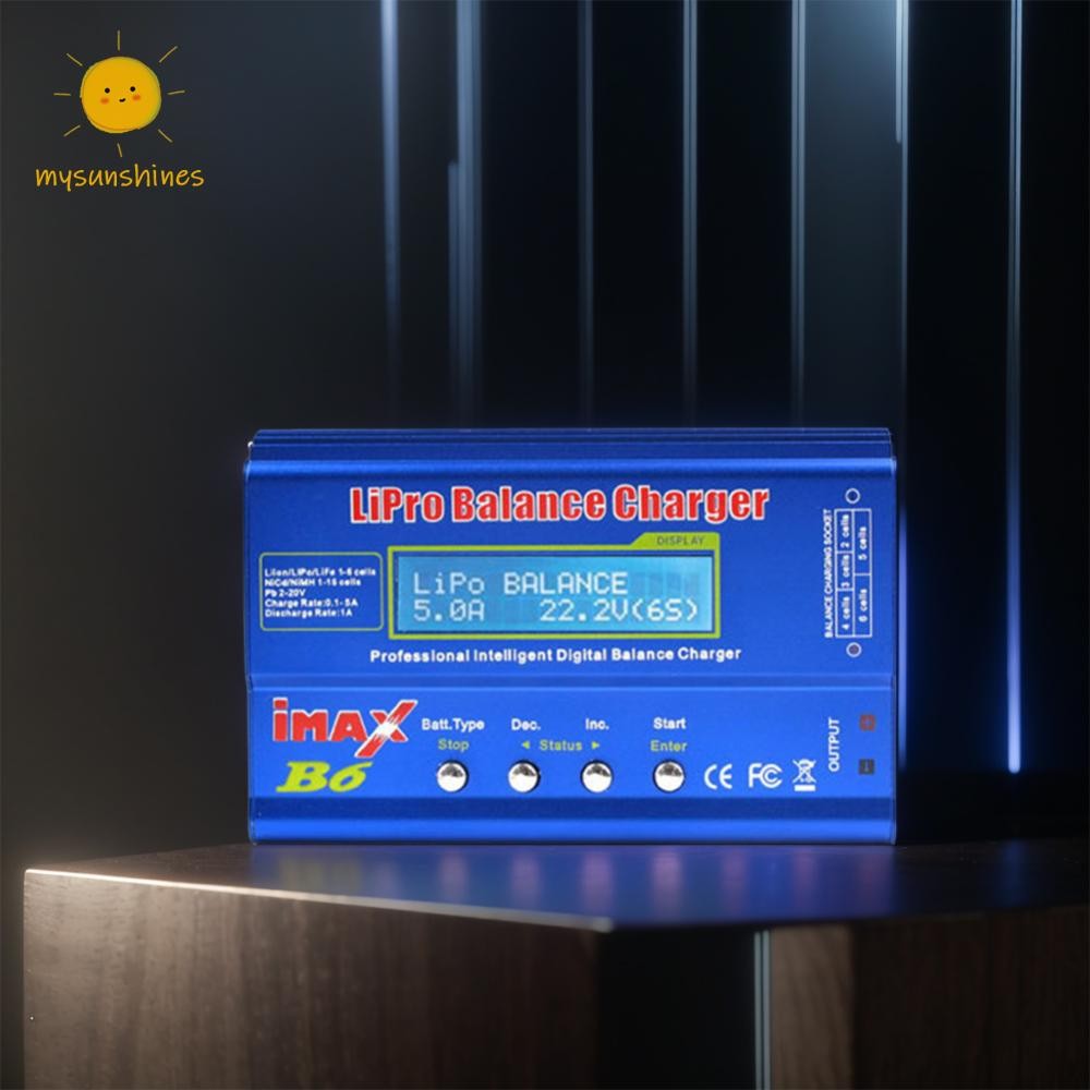 ☀MS iMAX B6 80W NiMh แบตเตอรี่เครื่องชาร์จดิจิตอลสมดุลสําหรับเฮลิคอปเตอร์ RC