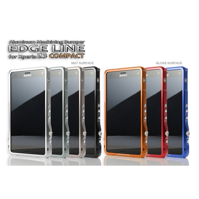 Alumania 【EDGE LINE-BUMPER】 for Xperia Z3 Compact + Bracket Stand (สินค้าจากญี่ปุ่น)
