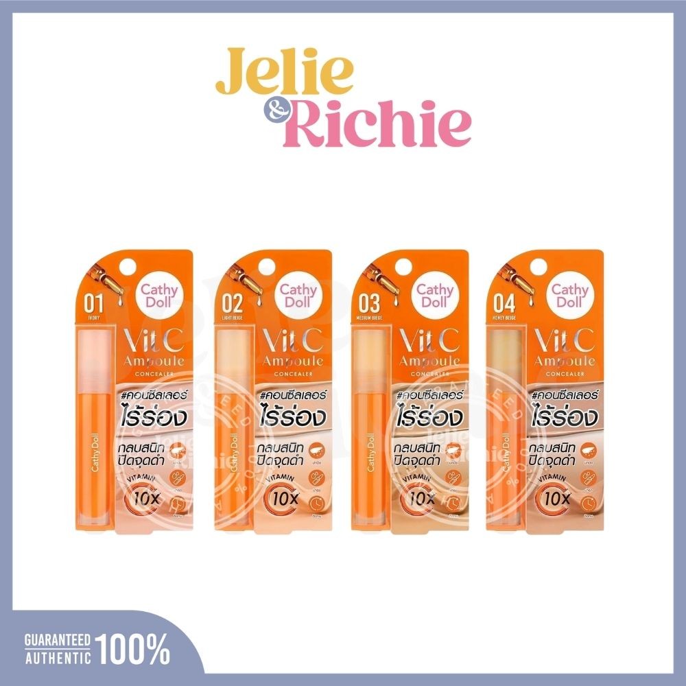 [Jelie]เคที่ดอลล์ วิตซีแอมพูล คอนซีลเลอร์ คอนซีลเลอร์วิตซี 4.1g Cathy Doll Vit C Ampoule Concealer 4