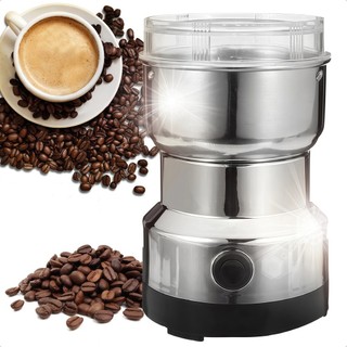 Moedor Multifuncional de Café e Especiarias 110V/220V com Design em Aço Inoxidável 4 Lâminas