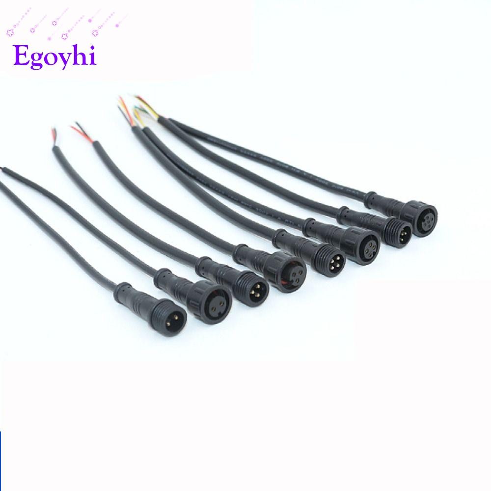 EGOYHI 2Pin 3Pin 4Pin แจ็ค, 2Pin 3Pin 4Pin สายสีดําชายหญิง LED Connector, ไฟ LED Connector IP67 20 ซ