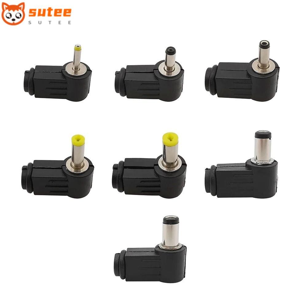 SUTEE DC Power ปลั๊กตัวผู้, ซ็อกเก็ต 5.5x2.1 มม. 5.5x2.5 มม. 90 องศาเชื่อม, DC Power ปลั๊กแจ็ค L รูปตัวเชื่อมต่อ DIY 90 องศาข้อศอก