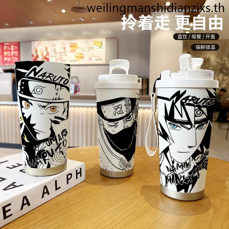 Ninja Thermos Cup อะนิเมะการ์ตูน Naruto 316 ถ้วยน้ําความจุขนาดใหญ่หลอดเก็บเย็นนักเรียน High-value Customization