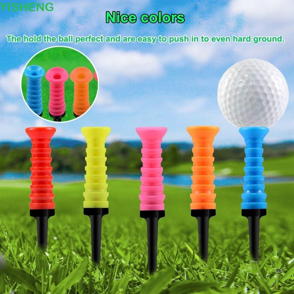 YISHENG Golf Tees Golf Training Aid 83mm Golf Tees พลาสติกจํานวนมากนักกอล์ฟเครื่องมือการฝึกอบรม Stab