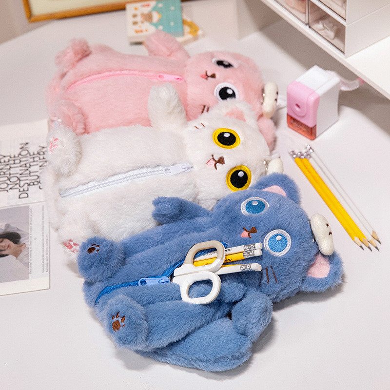 Kabara Plush Pencil Case Soft Creative Niche Student Stationery Desktop Pencil Case 25.9.23