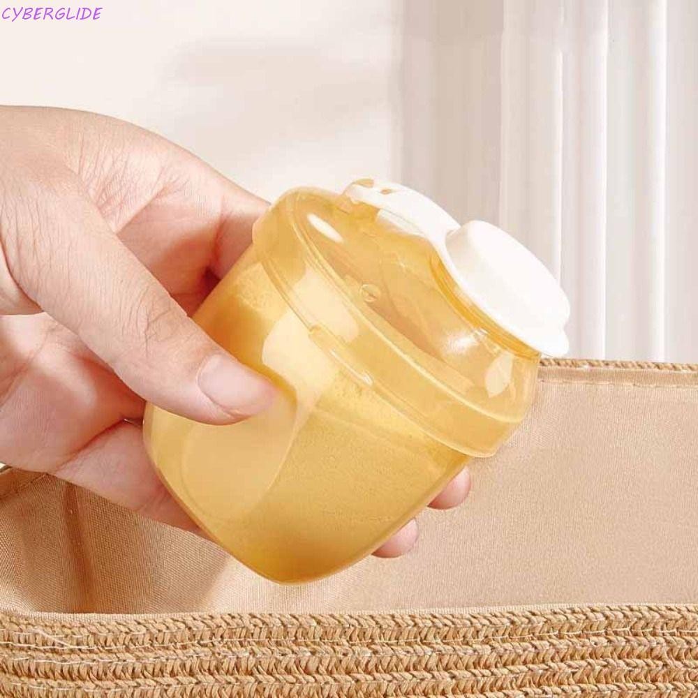 CYBERGLIDE กล่องนมผงเด็ก, กล่องข้าวใส่อาหารพร้อมช้อนนมผง Toddle ภาชนะใส่ขนม, โถซีลนมผงธัญพืชที่จําเป