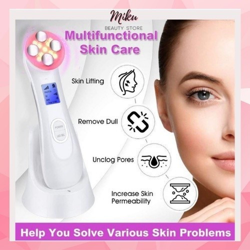 เครื่องนวดหน้า LED Light Therapy ฟื้นฟูผิวลบริ้วรอยความงาม trumentHT99 0QCM