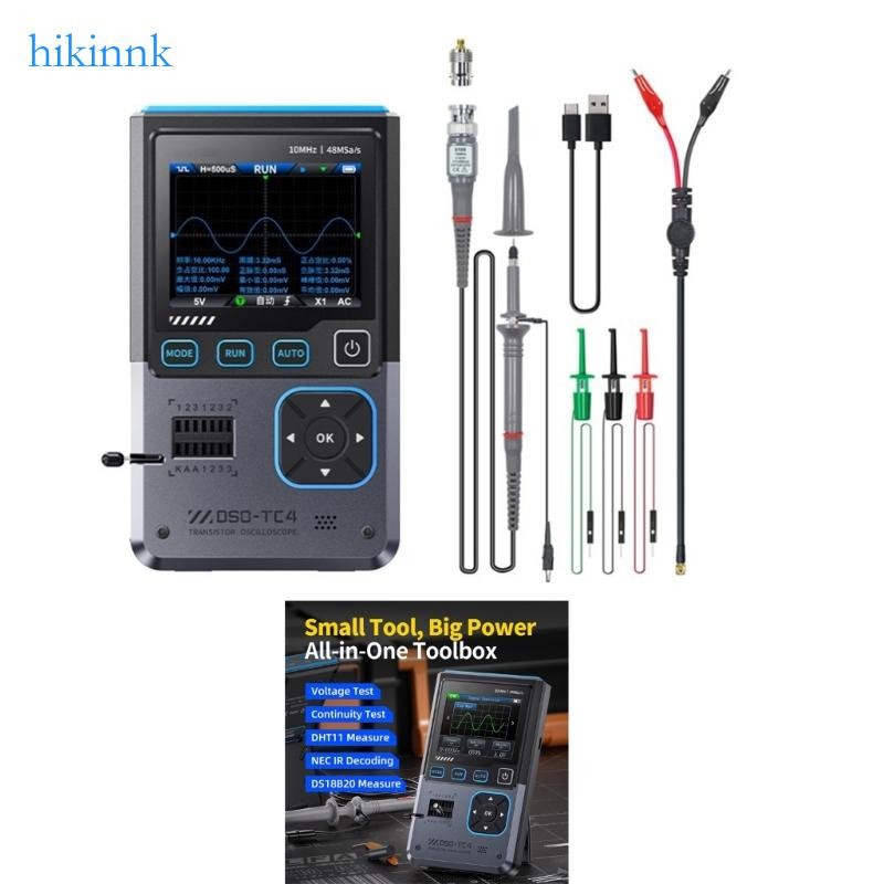 HIKI 3 in 1 Digital Oscilloscope DSO-TC4 พร้อม Probe อัตราตัวอย่างแบบเรียลไทม์ 48MSa s