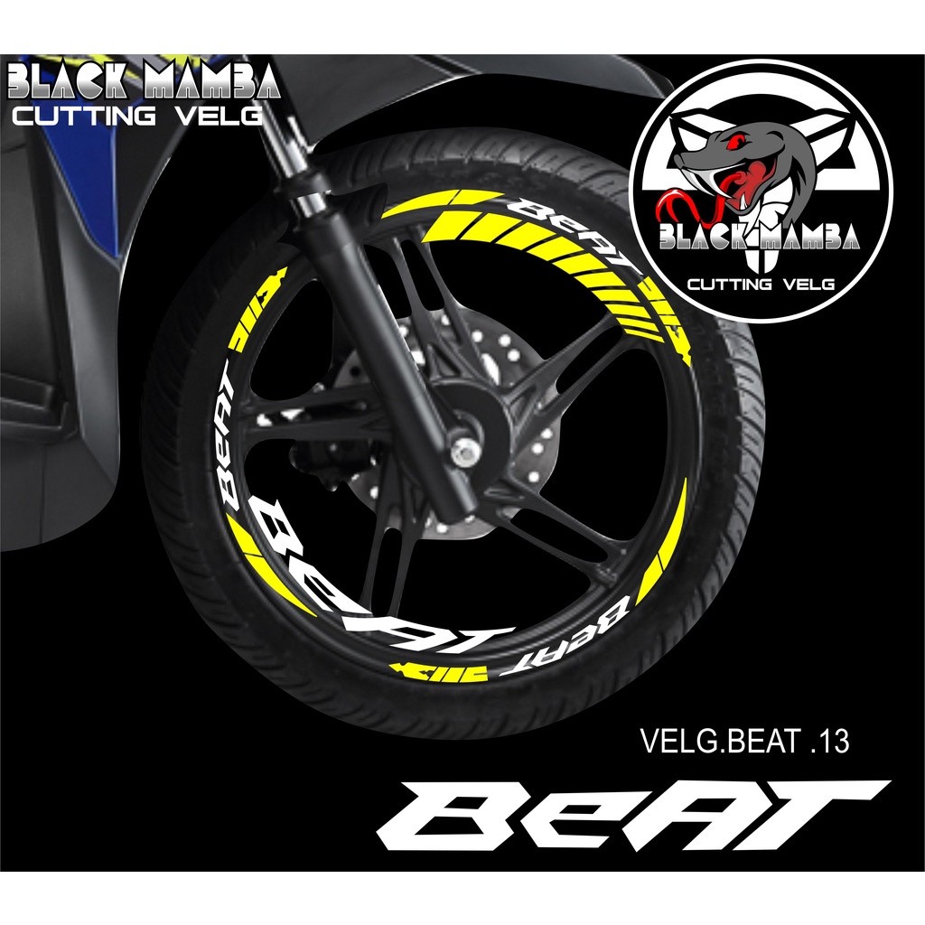 BEAT WHEEL CUTING STICKER - HONDA BEAT 13 TIRE/VELG VARIATION LIST STICKER