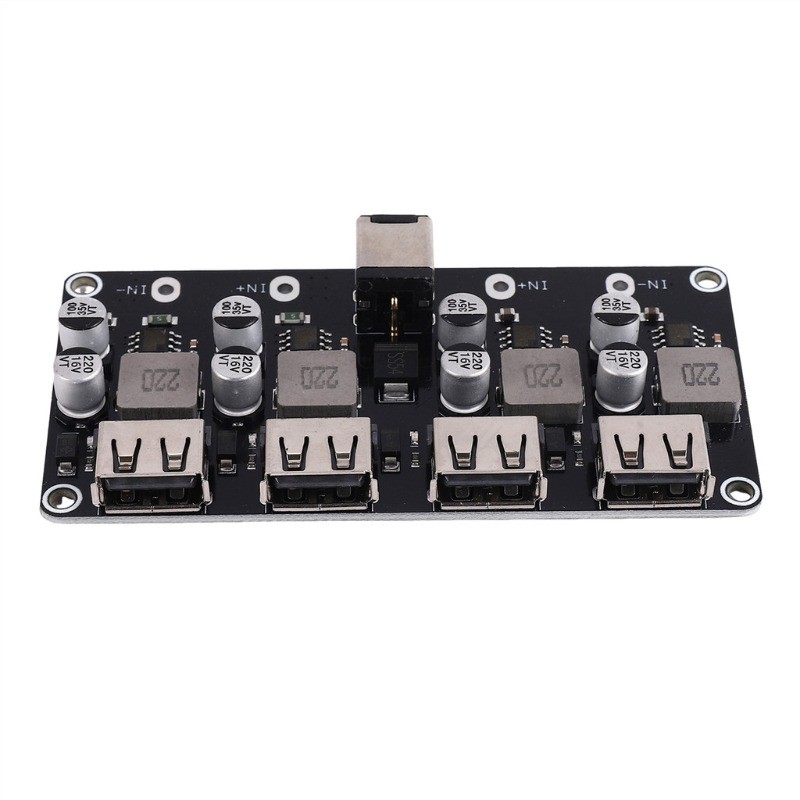 1/5PCS QC3.0 QC2.0 USB Fast Charger Board 4XUSB พอร์ต DC-DC Converter DC12V-30V ถึง DC 3-12V โมดูลวง