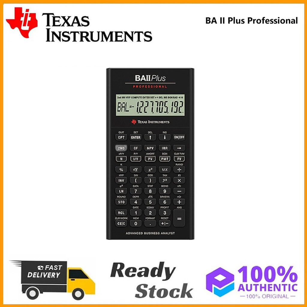 Original Texas truments BA II Plus เครื่องคิดเลขการเงินขั้นสูงระดับมืออาชีพHT99 2HEA