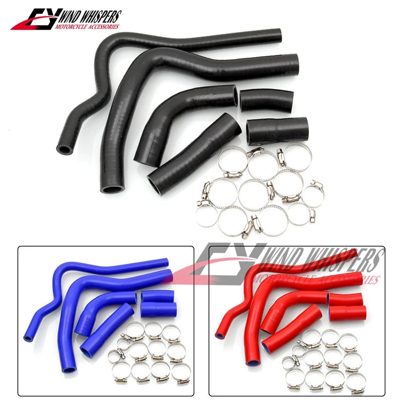 3 สีรถจักรยานยนต์หม้อน้ําซิลิโคน Coolant ท่อท่อน้ําพร้อม Clamp สําหรับ Yamaha YZF-R1 YZF1000 YZF R1 
