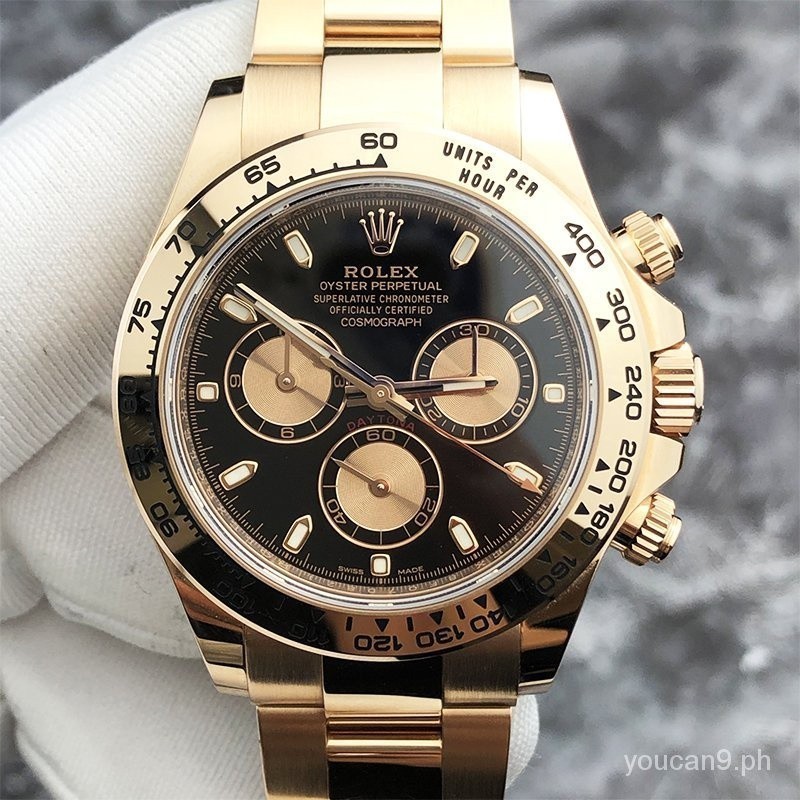 2007 High Version Original 1: 1 Rolex _ Dytona Series116505เปลือกกระดานดําสีโรสโกลด์พร้อมเครื่องจักร