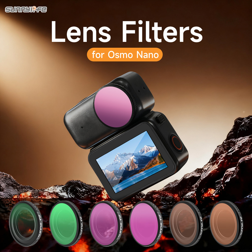 สําหรับ DJI Osmo Nano Filter 1/4 สีดํานุ่ม ND64/PL เลนส์ป้องกันกันน้ํา, กันน้ํามัน, Dimming ND CPL กีฬา Thumb กล้องอุปกรณ์เสริม