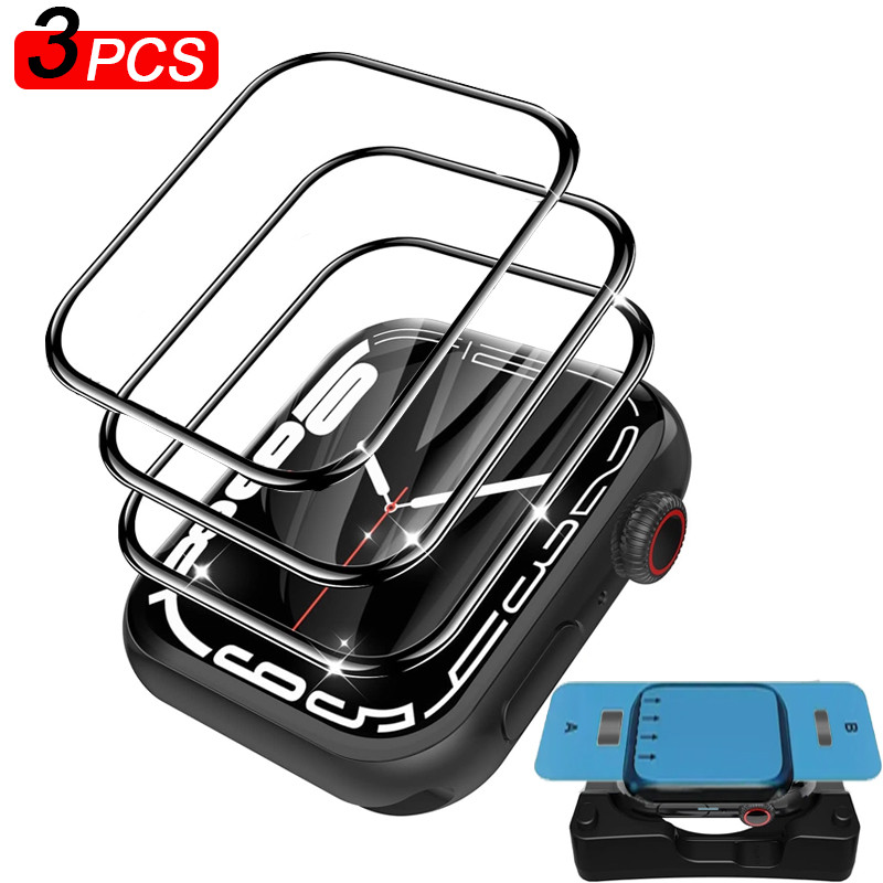 3PCS เซรามิคป้องกันหน้าจอฟิล์มสําหรับ Apple watch Ultra3 2 49 มม.11 10 46 มม.45 มม.41 มม.6 5 4 SE 44 มม.40 มม.3 2 9 42 มม.38 มม.