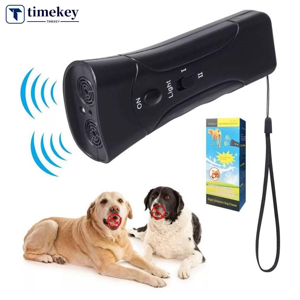 TME 2 in 1 Anti Barking อุปกรณ์มือถือ LED อัลตราโซนิกสัตว์เลี้ยงสุนัข Repeller ควบคุมอุปกรณ์การฝึกอบรมเทรนเนอร์พร้อมไฟ