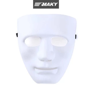 LLPH Full Face Unisex Street Dance Party Mask คอสเพลย์สีดําสีขาว LLP