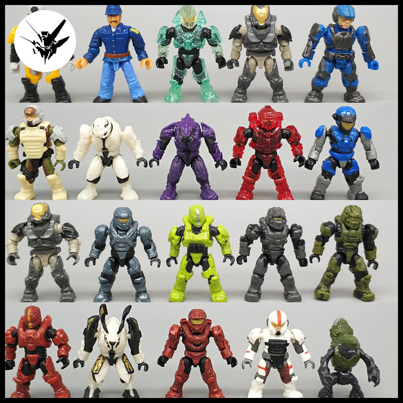 Halo Hand-Made Building Block Minifigure Spartan Warrior Halo Soldier Elf Soldier Action Figure ของเ