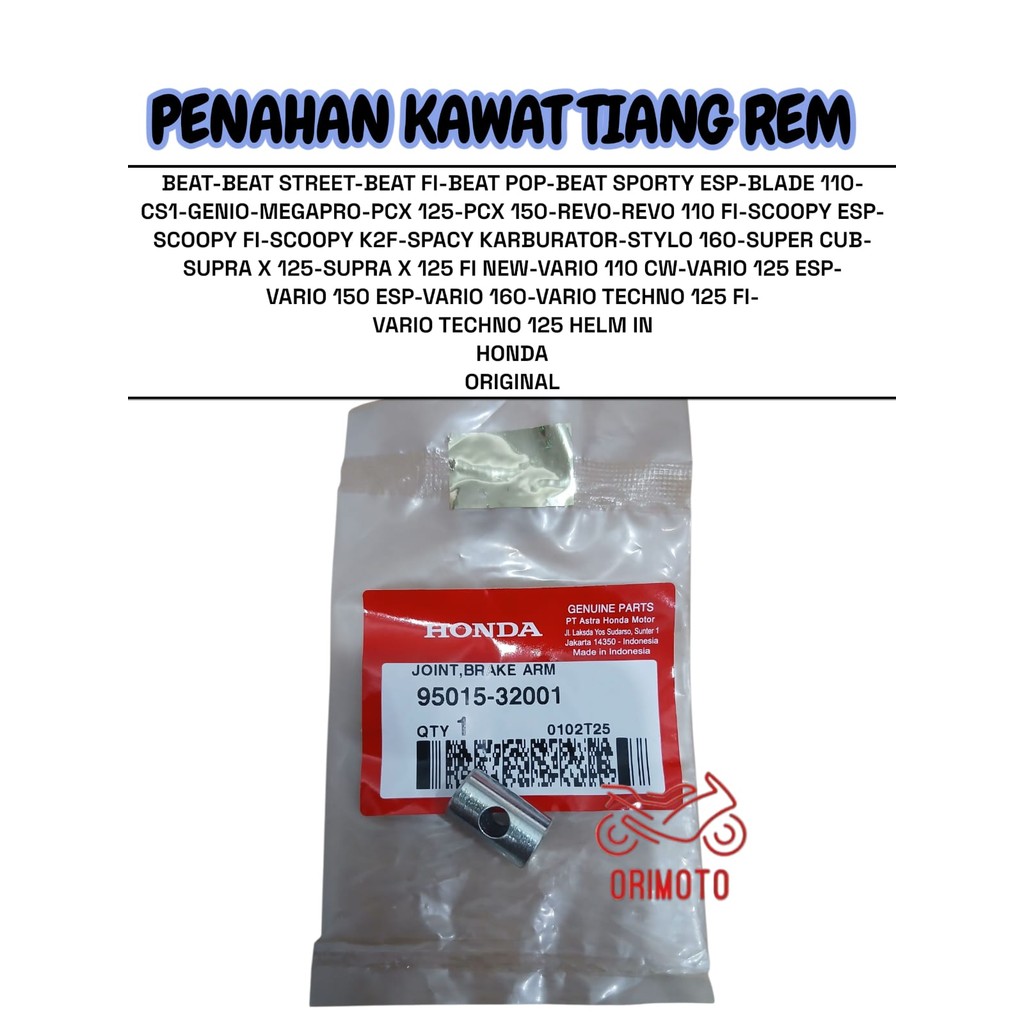 Orimoto- BRAKE POLE WIRE RETAINER BEAT STREET FI POP SPORTY BLADE 110 CS1 GENIO MEGAPRO REVO 110 FI 