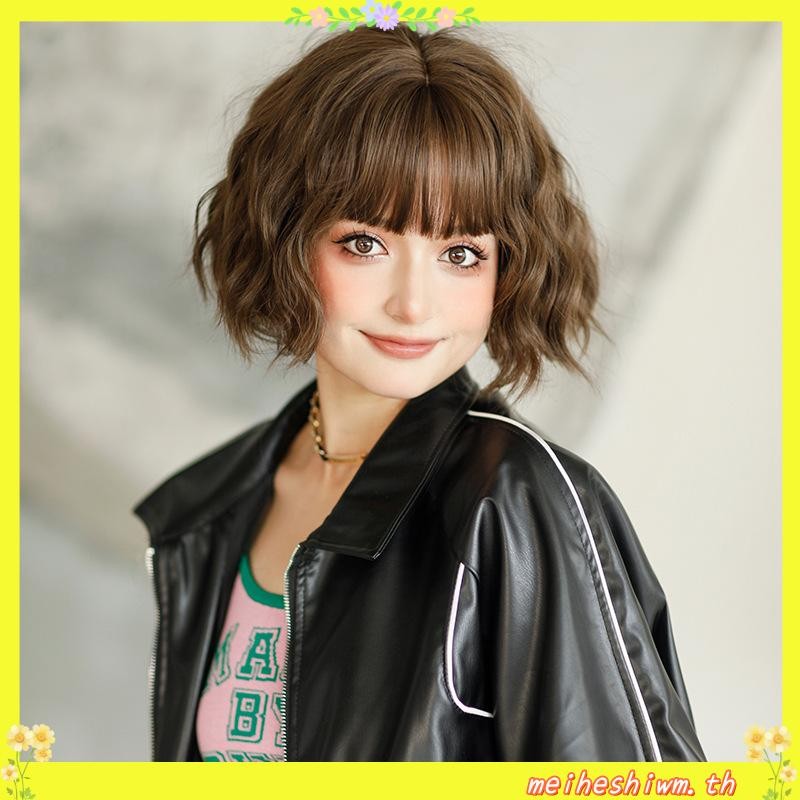 7jhh WIGS D-136 วิกผมสั้นหยักศก สไตล์ยุโรป อเมริกัน สําหรับผู้หญิง
