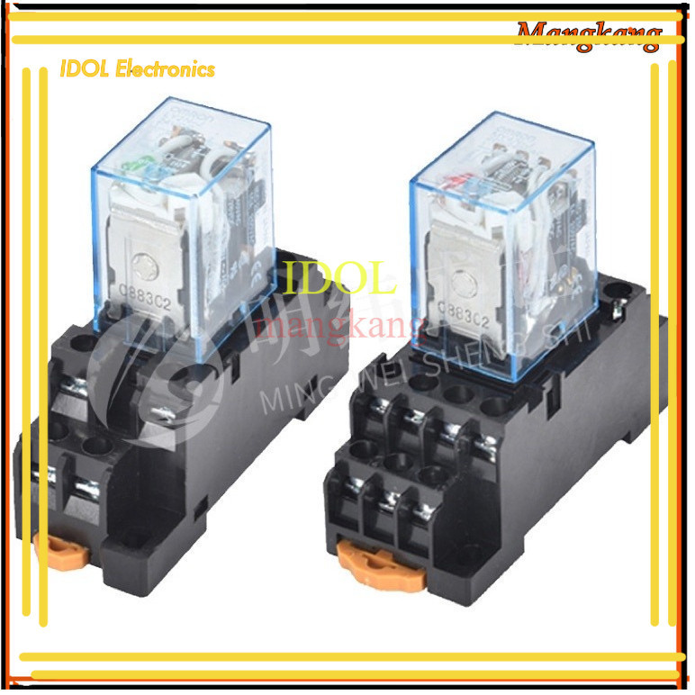 ส่งใวมาก MY4 RELAY 12VDC , 24VDC,110v, 220VAC +Socketรับประกัน5วัน