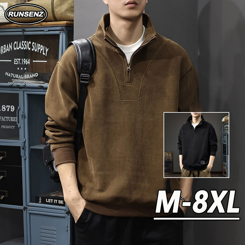 เสื้อกันหนาวผู้ชายสไตล์เกาหลี แขนยาว ทรงหลวม สบายๆ