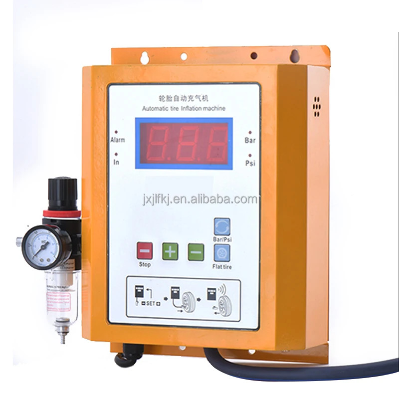 Simple Digital Tyre Inflator เครื่องเติมลมติดผนัง Digital Tyre Inflator พร้อมเครื่องอัดอากาศในตัว