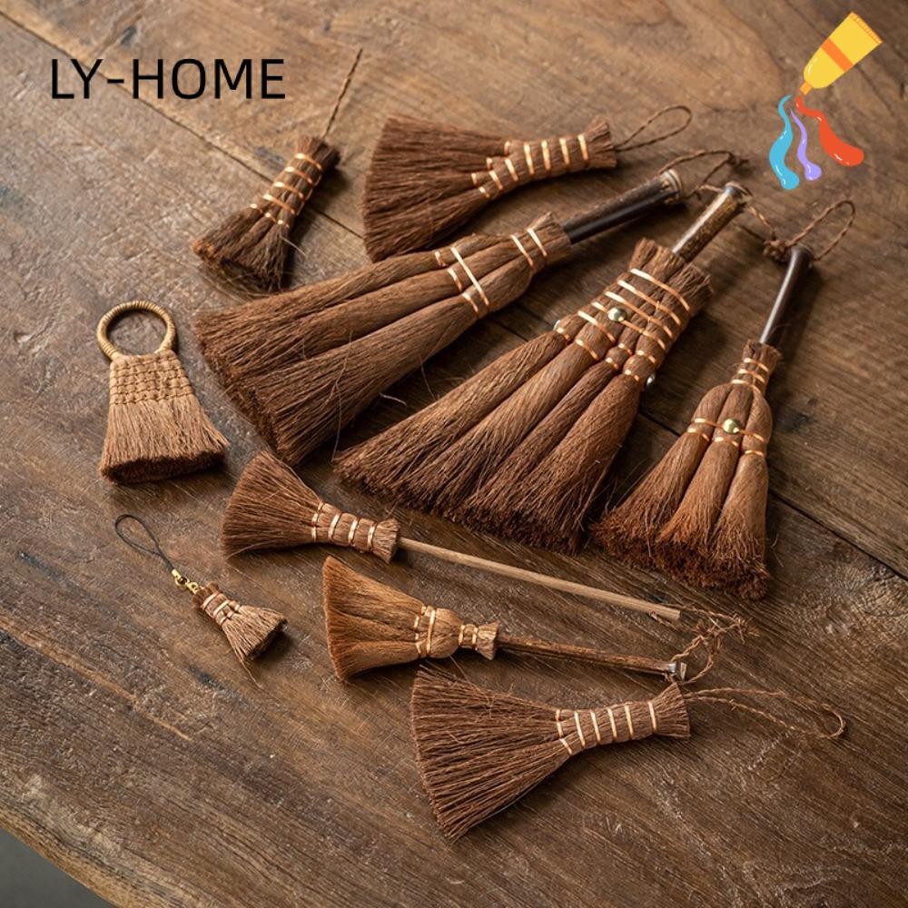 LIAOYING แปรงทําความสะอาดชา, Palm Small Asian Whisk Broom, Natural Handheld Oil-free Scrub Brush Ind