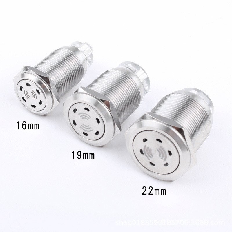 สกรูเท้า 12V24VLED Light Factory 22mm Buzzer Alarm เพลงประกอบโลหะต่อเนื่องกระพริบ C1YB