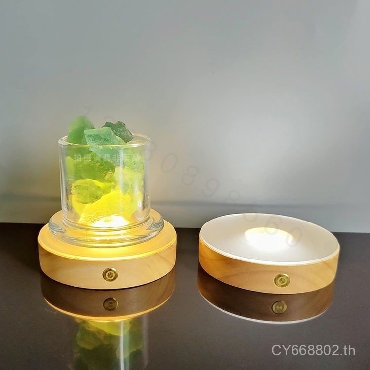 ที่วางแก้วไวน์ห้องนอน DIY Luminous ฐาน Luminous ในครัวเรือนตกแต่งฐานพร้อมไฟ led Luminous Coaster Bar