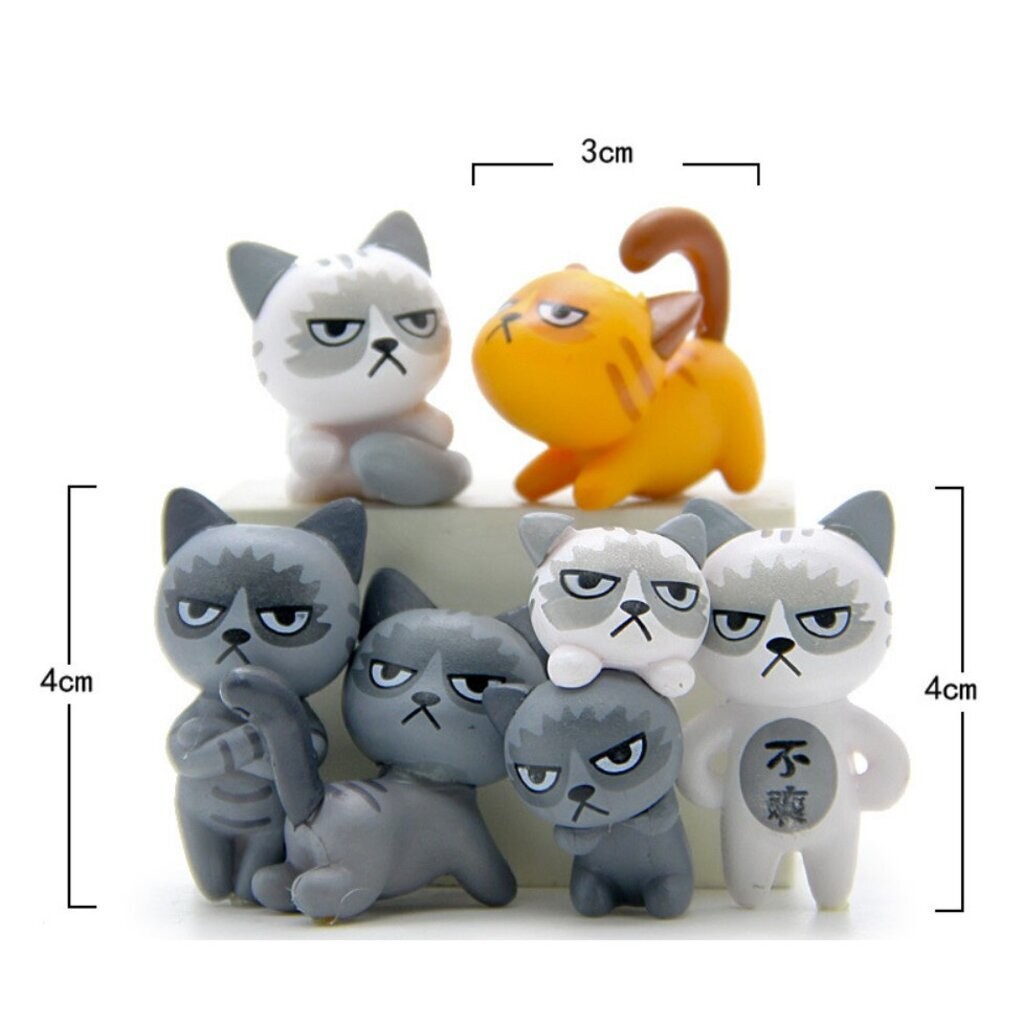 แมวหน้าบูด ตุ๊กตาจิ๋ว โมเดลจิ๋ว แต่งสวน ตุ๊กตาแต่งสวนจิ๋ว ตุ๊กตาจัดสวนถาด ราคา ถูกที่สุด ดีลบีเคเค แกลเลอรีภาพที่ 5