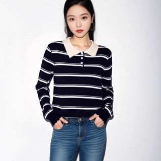 WEANIA เสื้อกันหนาวลายทางคลาสสิกสำหรับผู้หญิง