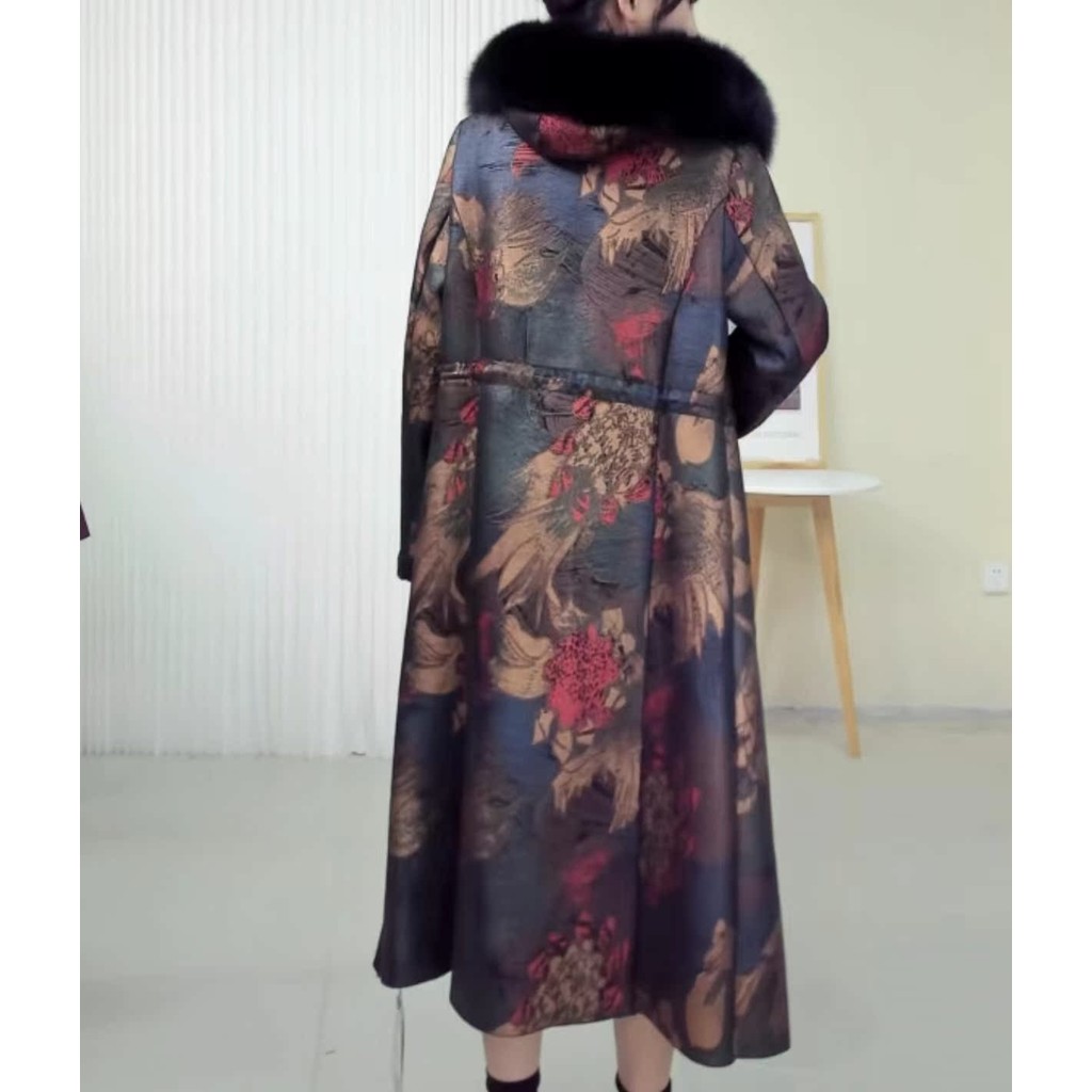 Nalan แจ็คเกตขนแกะปลอม ดีไซน์คอหนังสัตว์เทียม พิมพ์ลายสวยงาม DSG DB8920