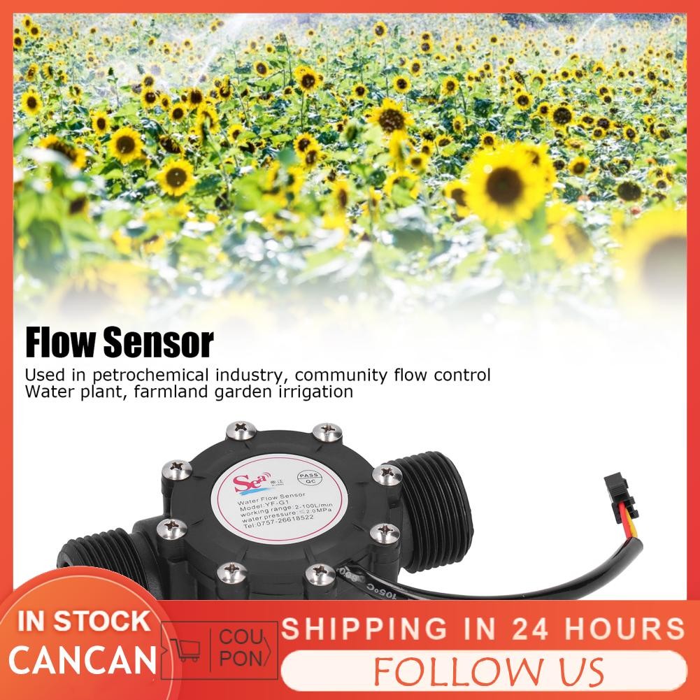 cancanshop yf? G1 เซ็นเซอร์น้ำสวิตช์ G1 Male Thread Meter 3? 24V Pipe Hall 1-100L/นาที