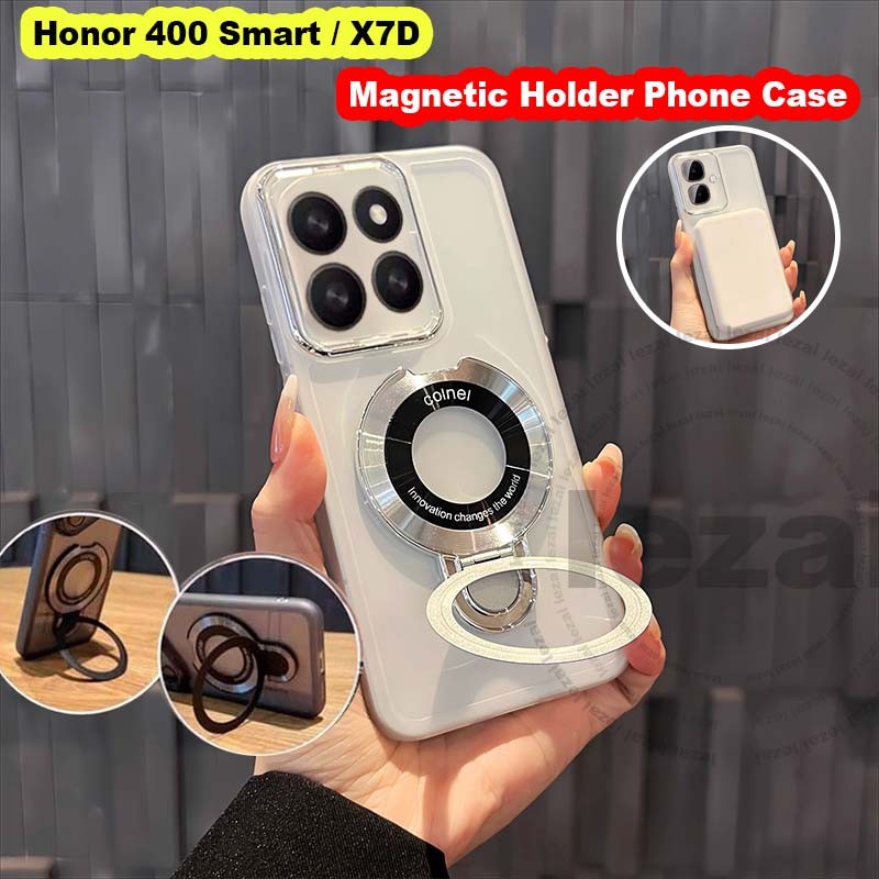 เคสHonor 400 Smart 400Smart 5GเคสHonor X7D X7 d Case with Magnetic Stand Holder Soft กันกระแทก Clear